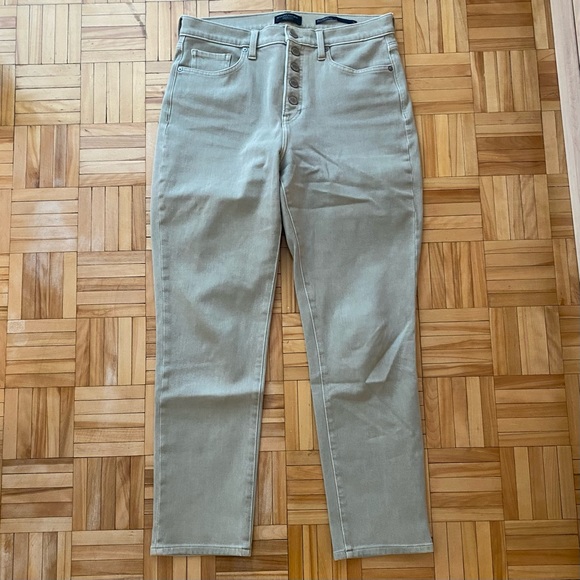 Beige Button Fly Jeans - Picture 1 of 4